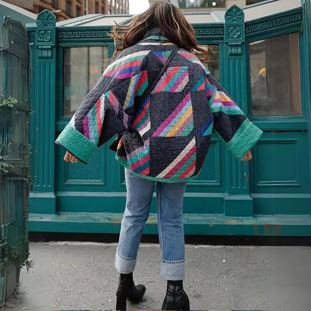Chloé | Chaqueta kimono para mujer arcoíris elegante y cómoda
