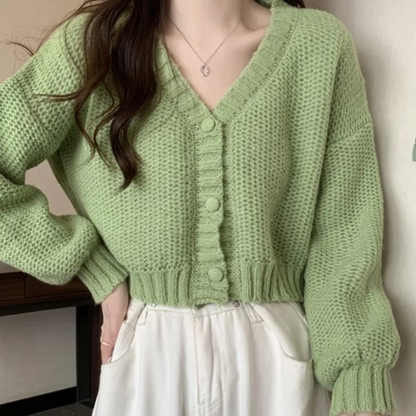 Qandara Cardigan - Chaqueta casual con cuello en V