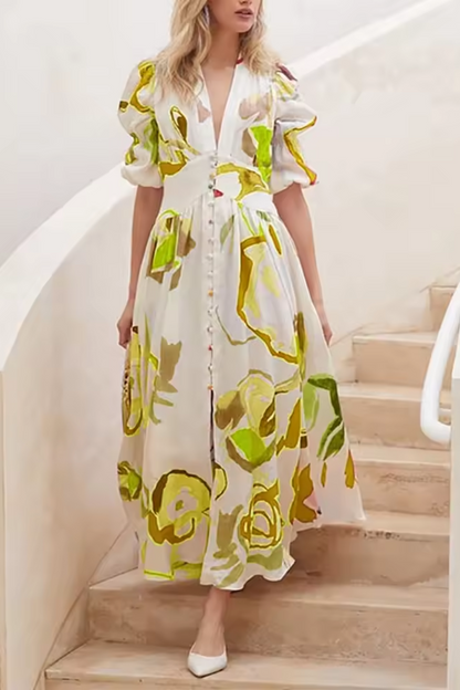 Isla | Vestido largo de playa estampado para mujer