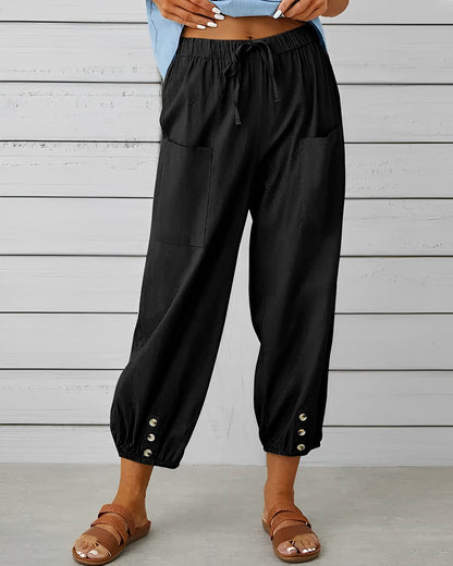 Pantalones anchos con cintura alta