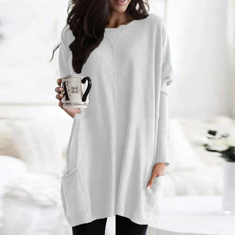 Elegante camisa de manga larga para mujer