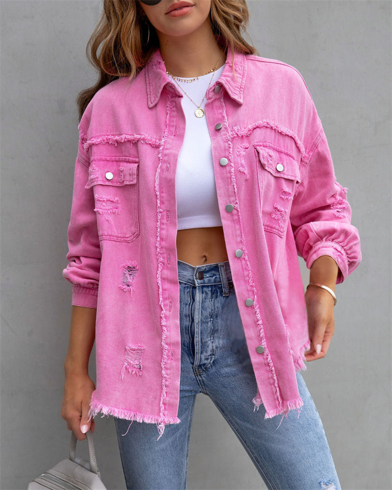 Chaqueta vaquera de colores para mujer