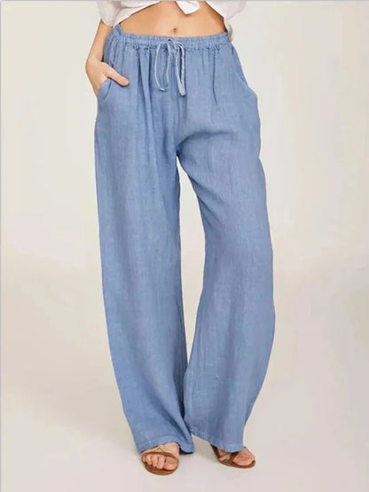 Pantalones de lino-algodón