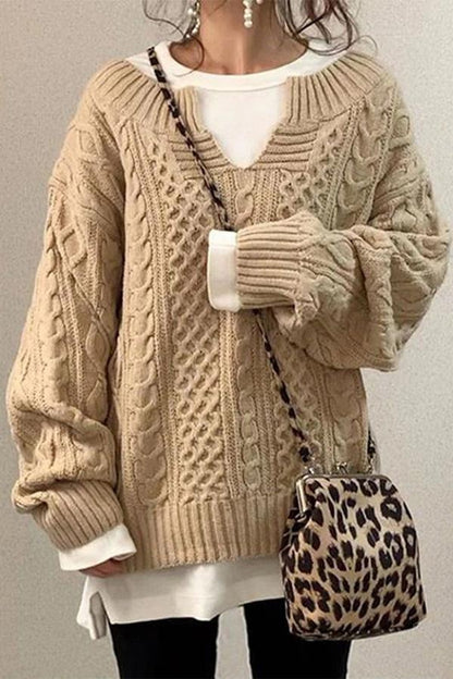 Elegante jersey estampado de corte holgado para un look moderno