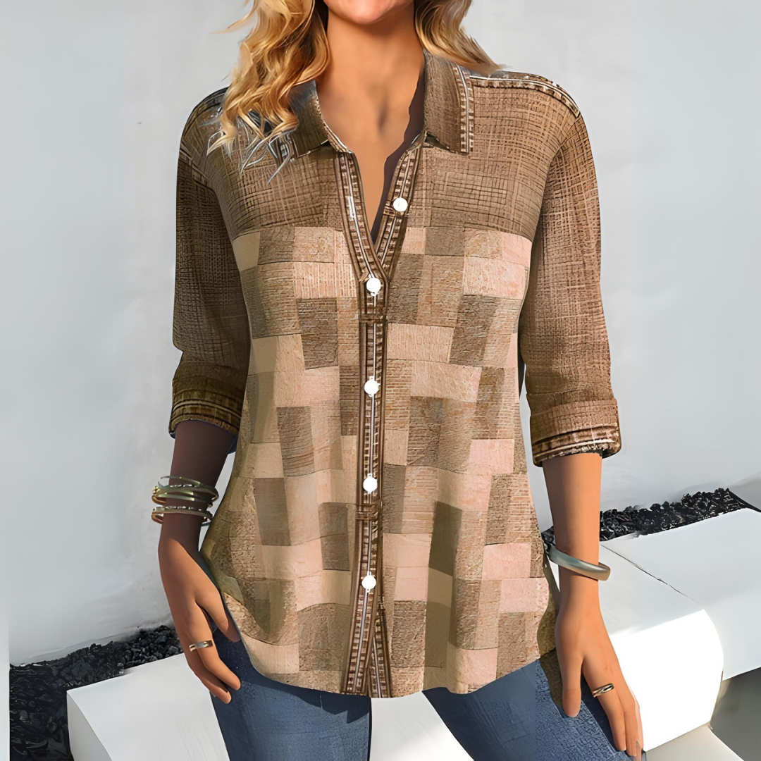 Kezia - Blusa de cuadros para mujer - Moderna y versátil