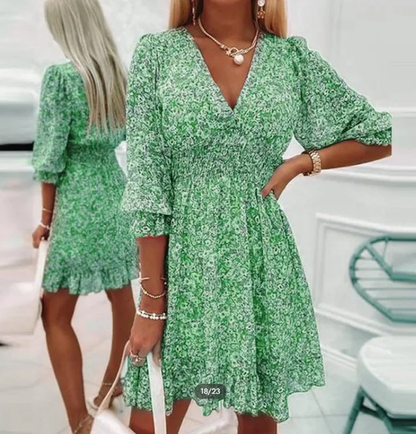vestido de verano con estampado bohemio para mujer
