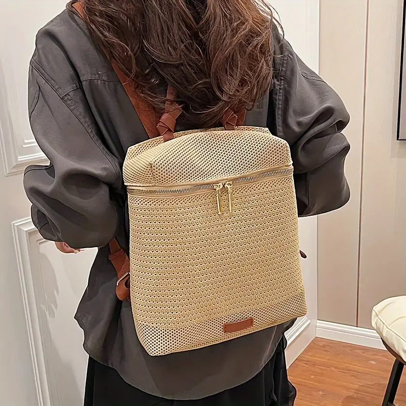 Amber | Moderna mochila tejida para mujer - Elegante y funcional