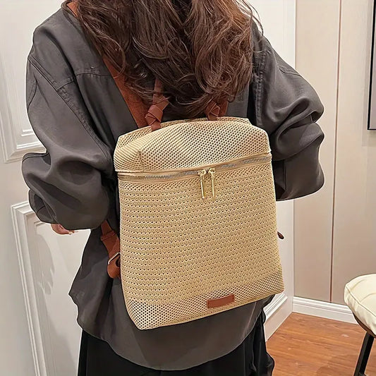 Amber | Moderna mochila tejida para mujer - Elegante y funcional