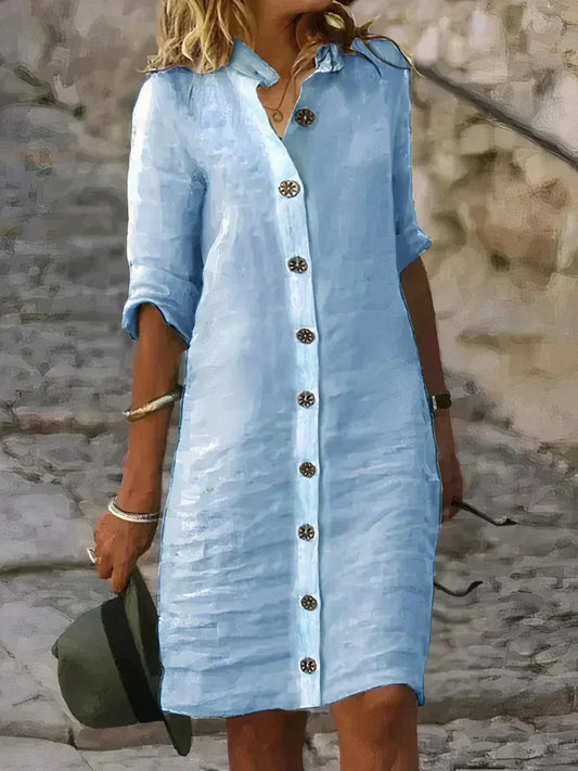 Vestido de verano casual de lino