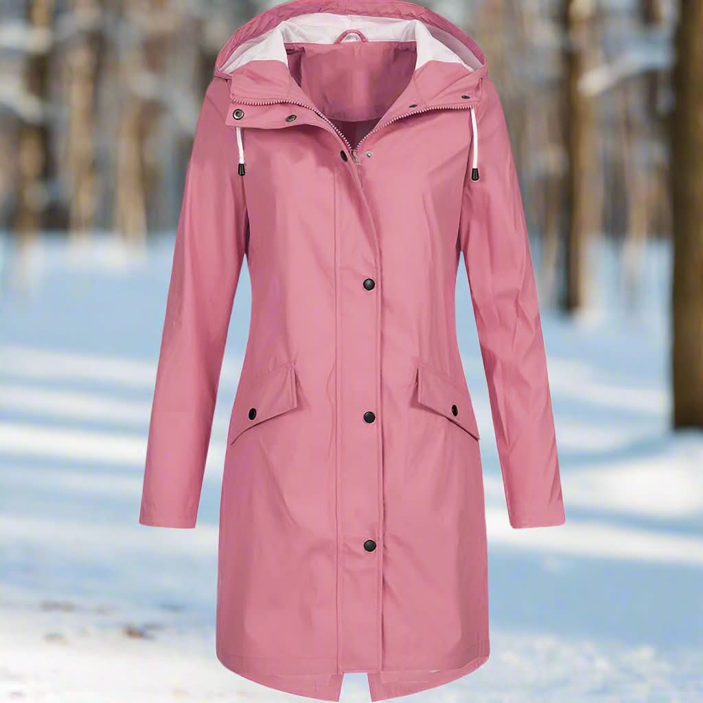 Elegante abrigo impermeable para mujer