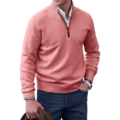 Elegante jersey con cremallera y diseño refinado