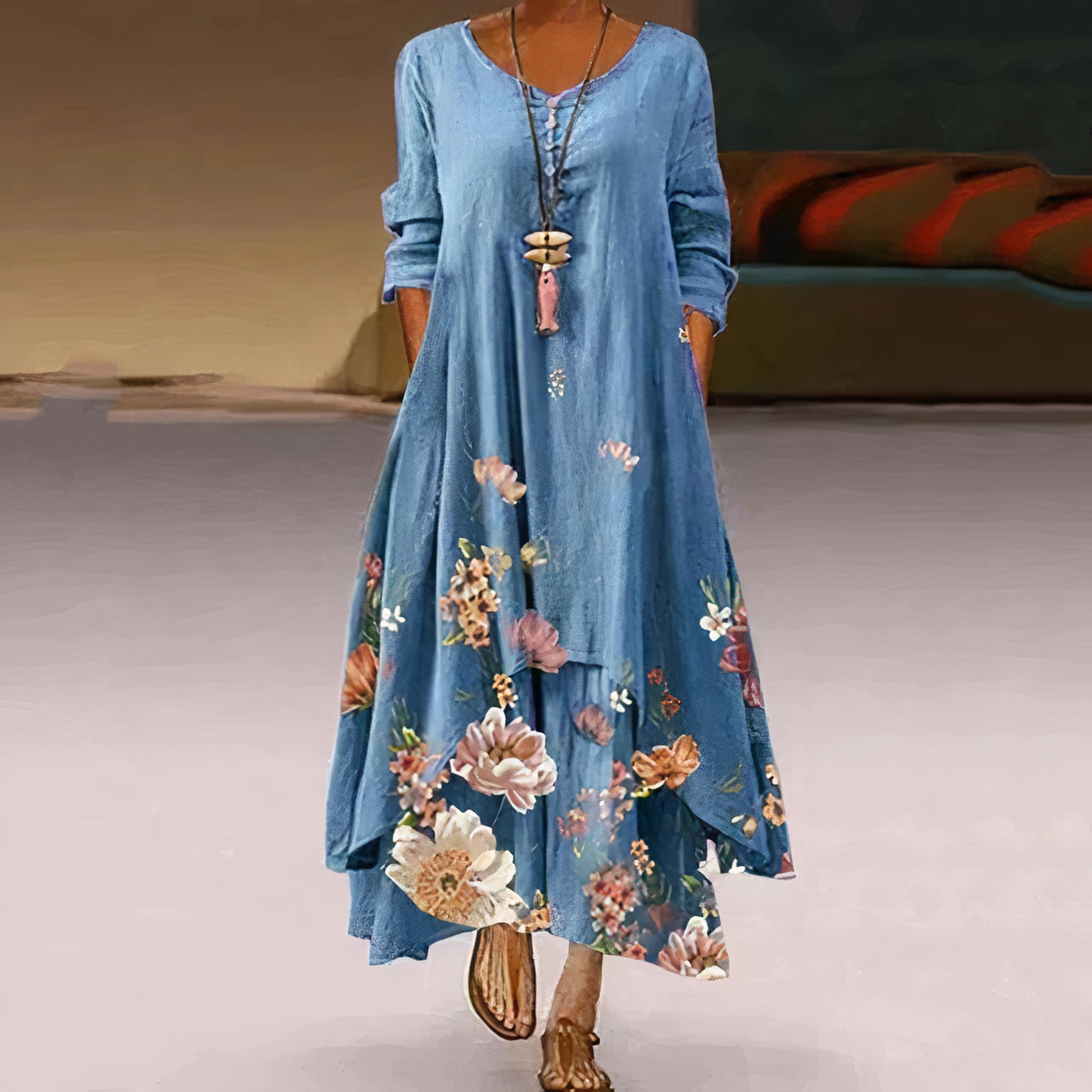 Eloria - Elegante vestido de algodón