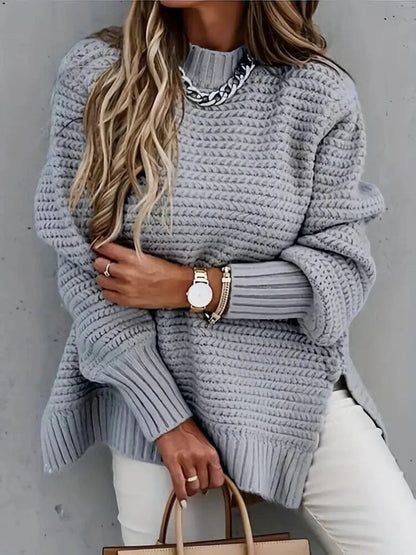 Jersey oversize con mangas largas y aberturas laterales