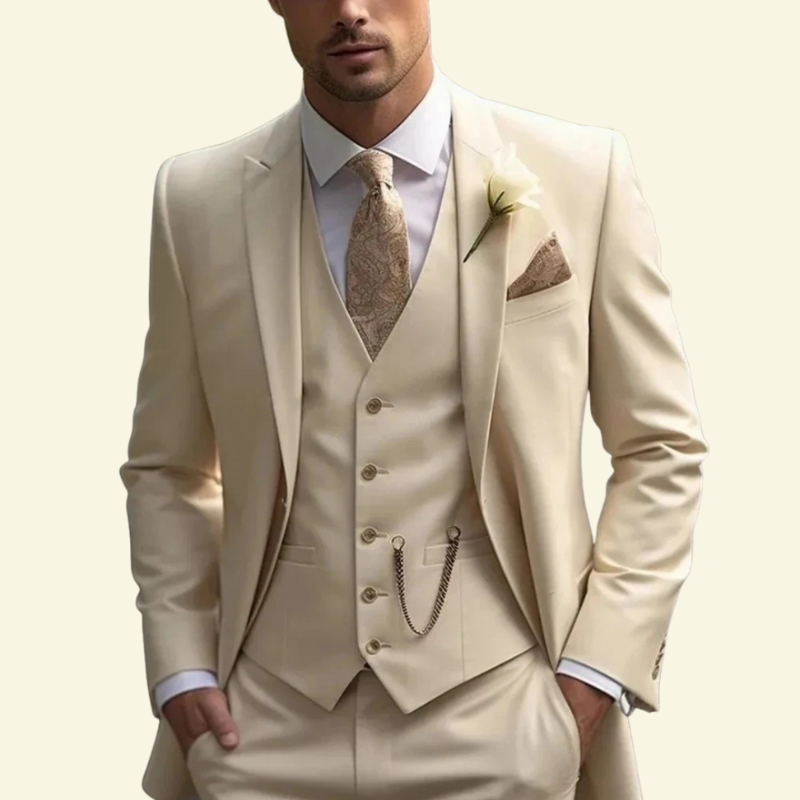 Męski Garnitur Slim Fit