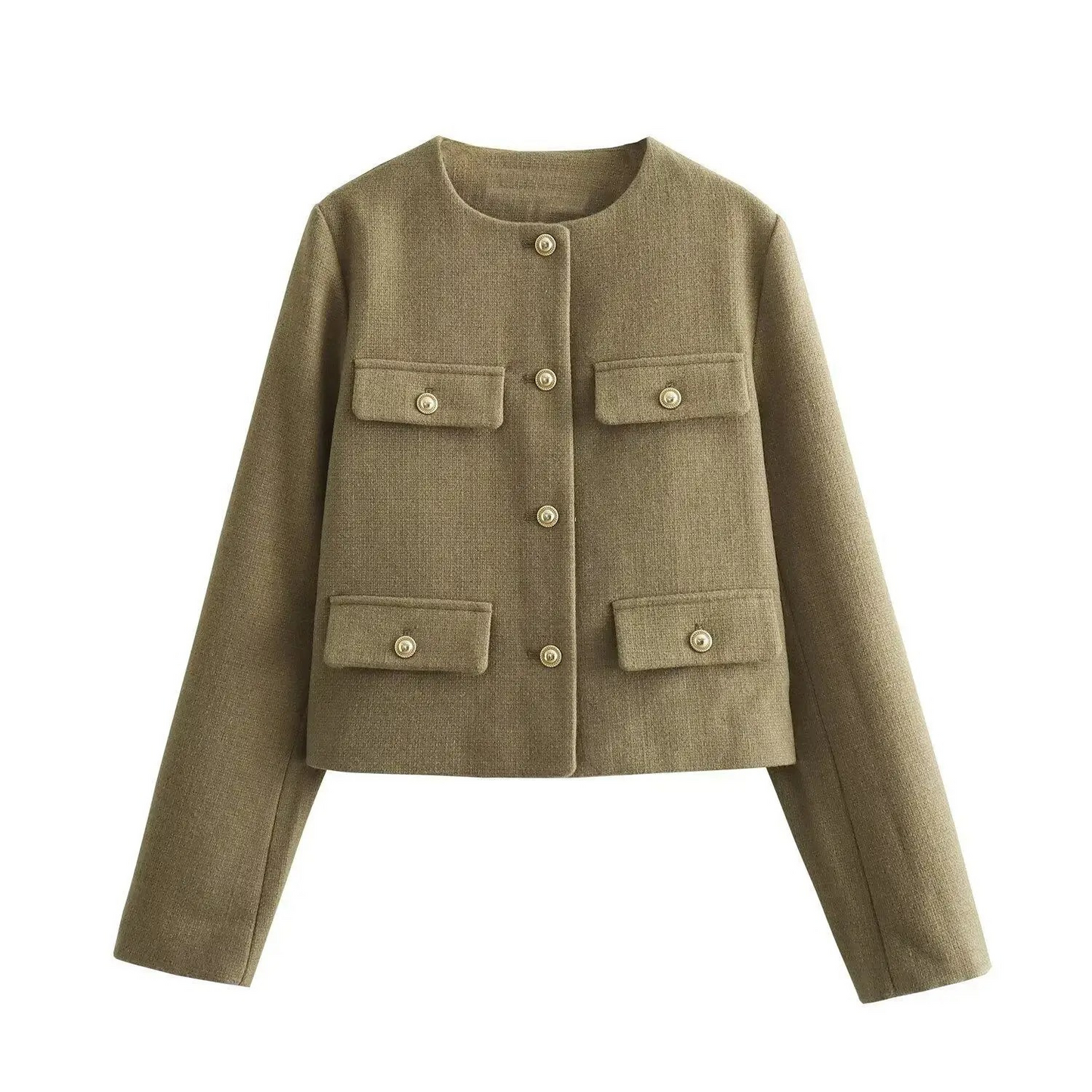 Chaqueta chic de tweed para mujer