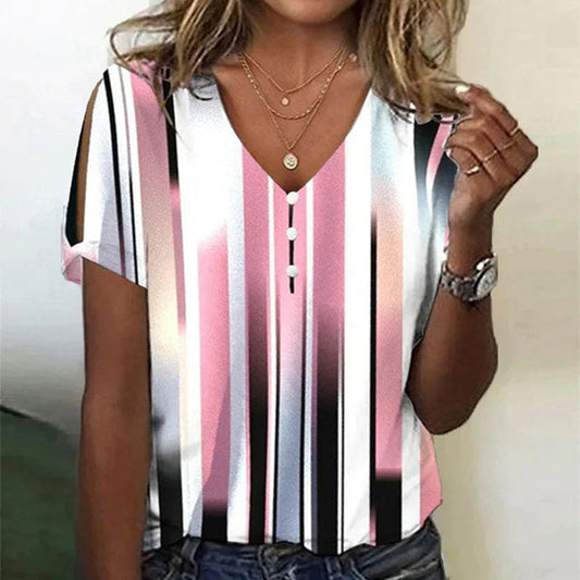 ONYX | Blusa casual a rayas degradadas