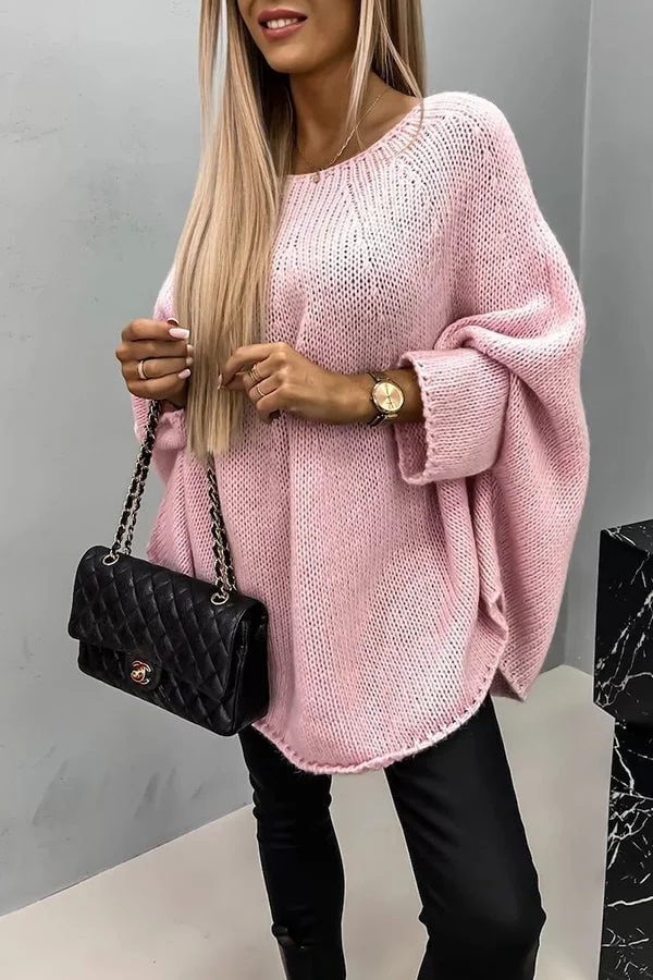 Un elegante jersey de cuello redondo para un look acogedor