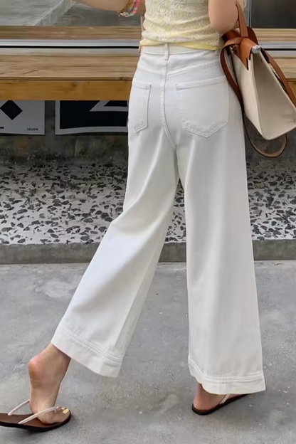 Lea | Jeans blancos de cintura alta para mujer