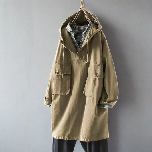 Chiara - Chaqueta de exterior impermeable con capucha y grandes bolsillos laterales