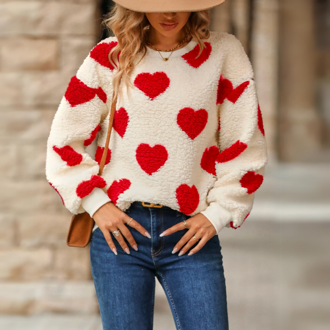 Nina | Sudadera cálida con motivo de corazón
