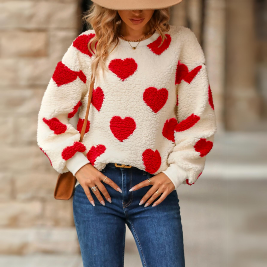 Nina | Sudadera cálida con motivo de corazón