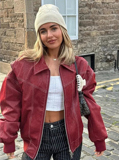 Chaqueta Petria | Chaqueta de cuero oversize para mujer