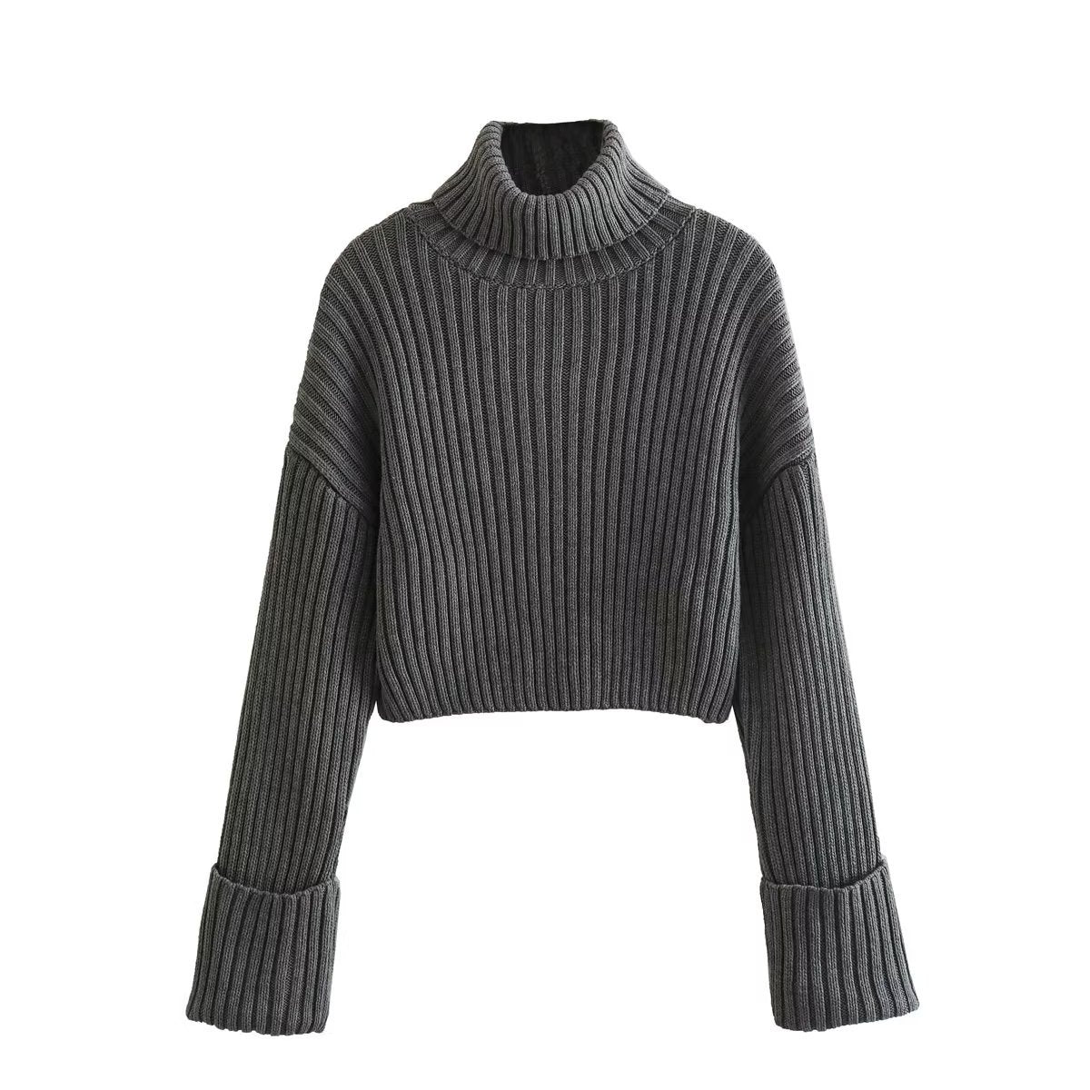 Eva | Jersey de cuello alto de canalé para mujer