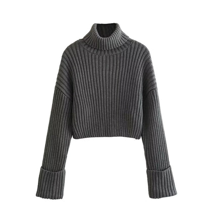 Eva | Jersey de cuello alto de canalé para mujer