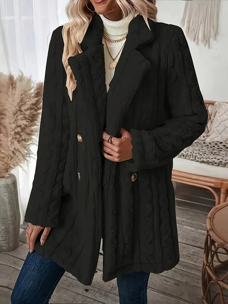 Amélie | Abrigo térmico para mujer suave y liso con mangas largas y elegante