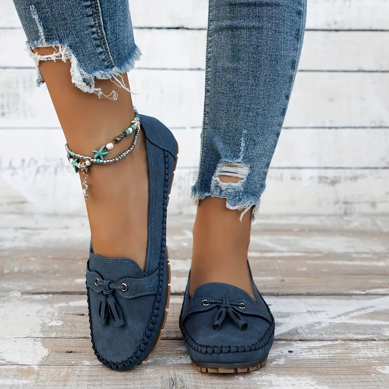 Damskie Mokasyny Moccasin Z Frędzlami