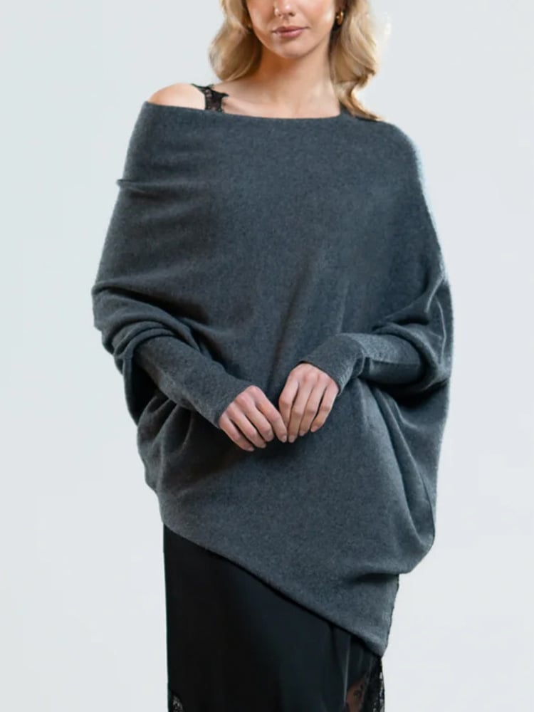 Onida Sweater | Jersey suelto con elegante remate en el hombro