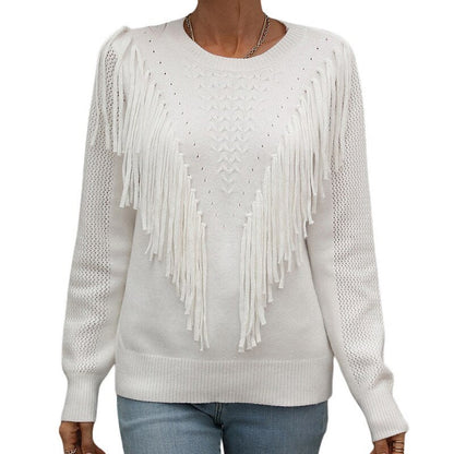 Sophie - Elegante jersey de otoño con flecos para mujer