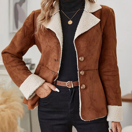 Sophie | Abrigo térmico con cuello de piel sintética