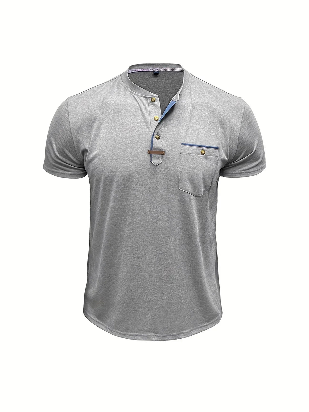 Męska Koszulka Henley Guzikami