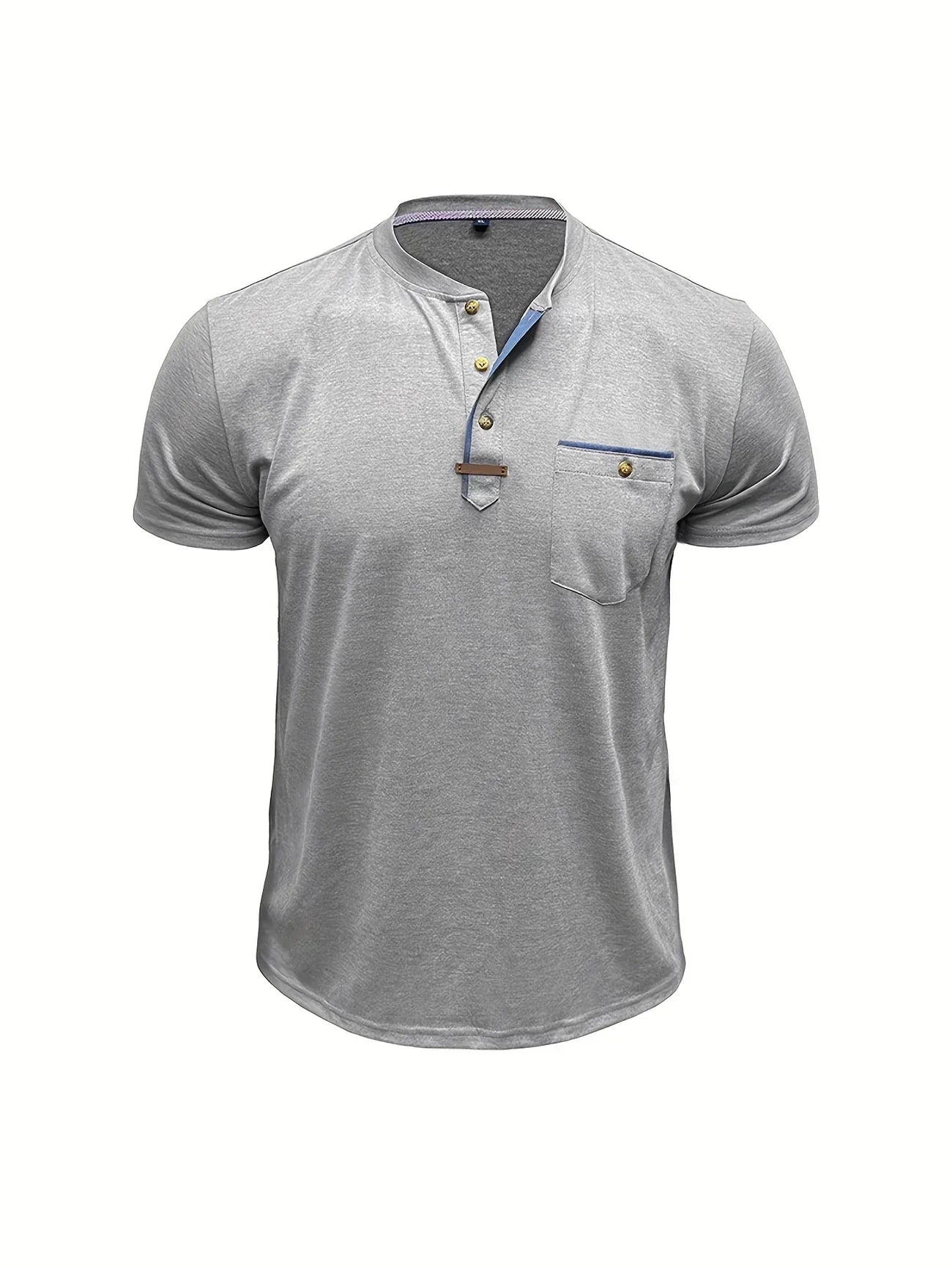 Męska Koszulka Henley Guzikami