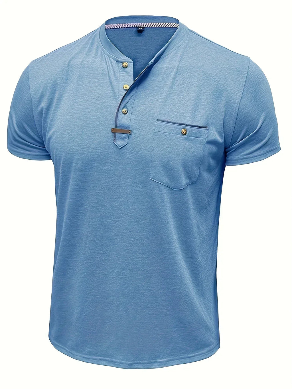 Męska Koszulka Henley Guzikami