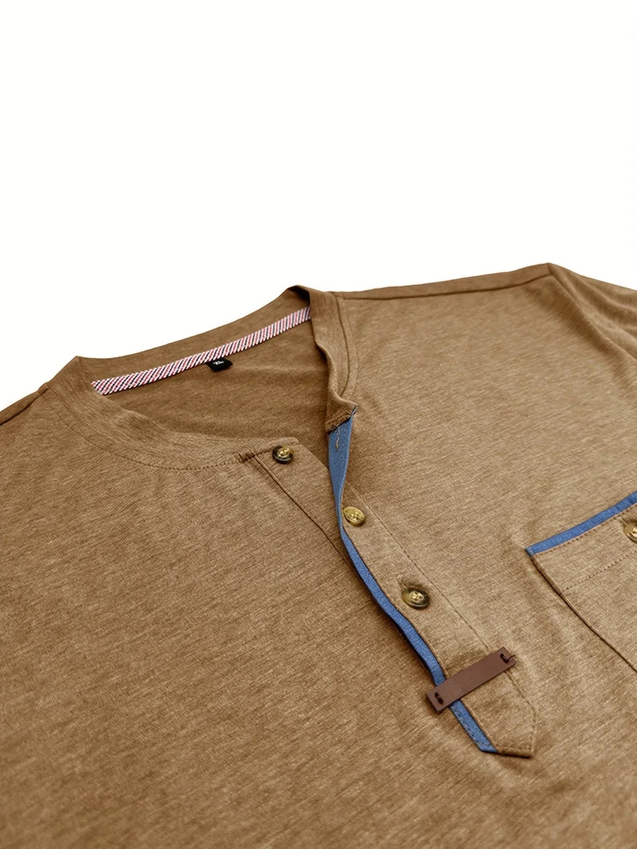 Męska Koszulka Henley Guzikami