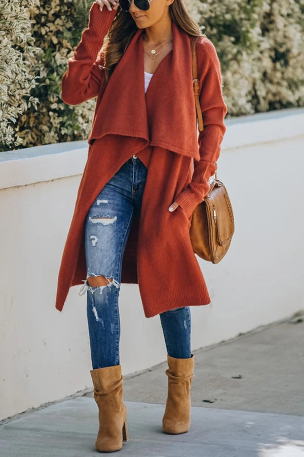 Ursina Cardigan | Chaqueta de punto larga abierta