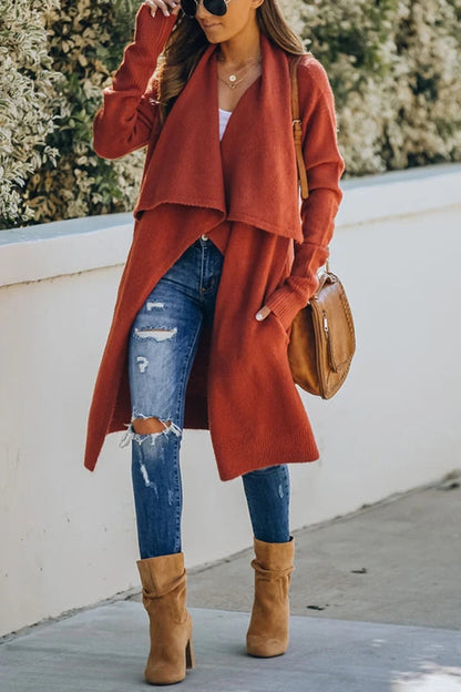 Ursina Cardigan | Chaqueta de punto larga abierta