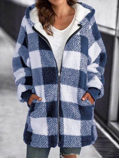 Elisa | Chaqueta Oversized Hoodie Check Loose
