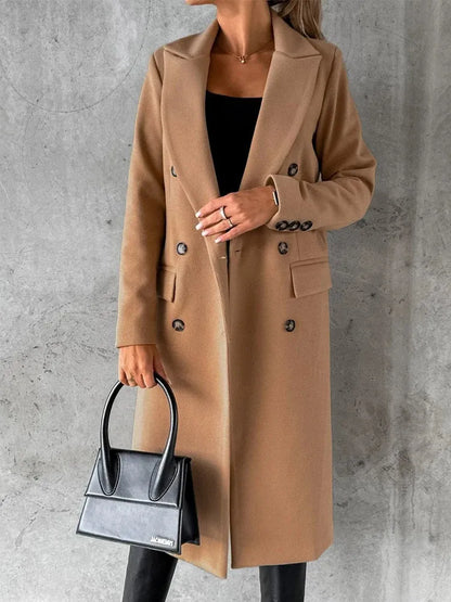 Chaqueta de invierno con solapas para mujer