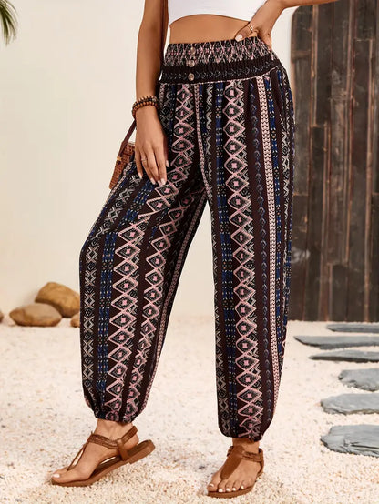 Anna | Pantalones palazzo relaxed fit | Bohemian Chic | Viscosa suave