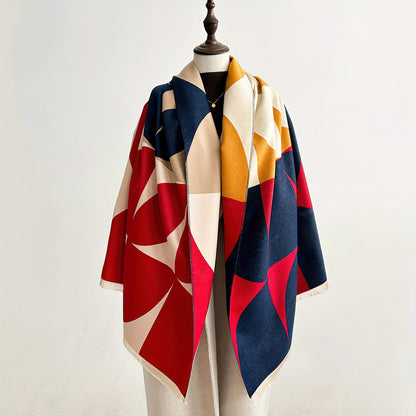 Aelvoria™ | Bufanda cálida con estampado geométrico