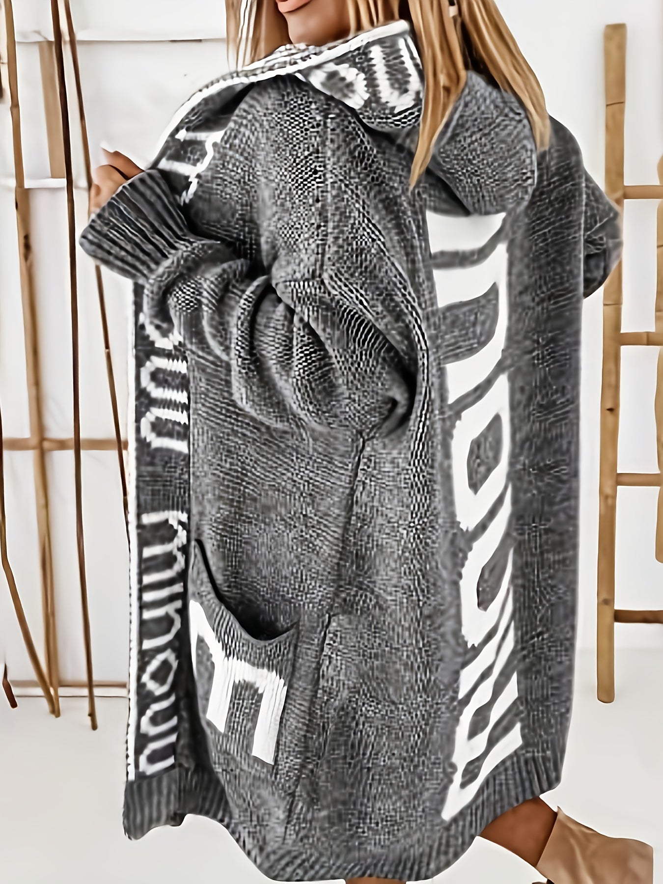 Elisa | Chaqueta con capucha y cuello estampado para mujer - Ideal para todas las temporadas