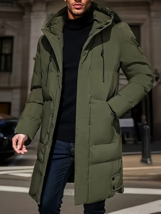 Chaqueta de invierno con capucha y forro polar para hombre | Perfecta para actividades al aire libre