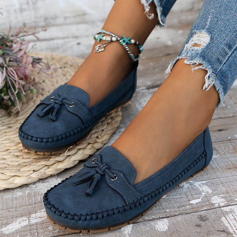 Damskie Mokasyny Moccasin Z Frędzlami