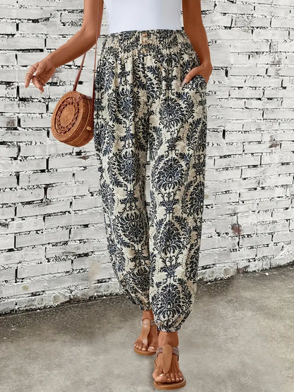 Anna | Pantalones palazzo relaxed fit | Bohemian Chic | Viscosa suave