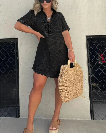 Vestido Denim camisa-blusa