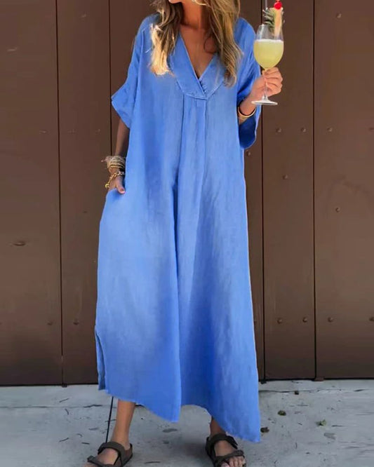 SAENE - Vestido casual de algodón