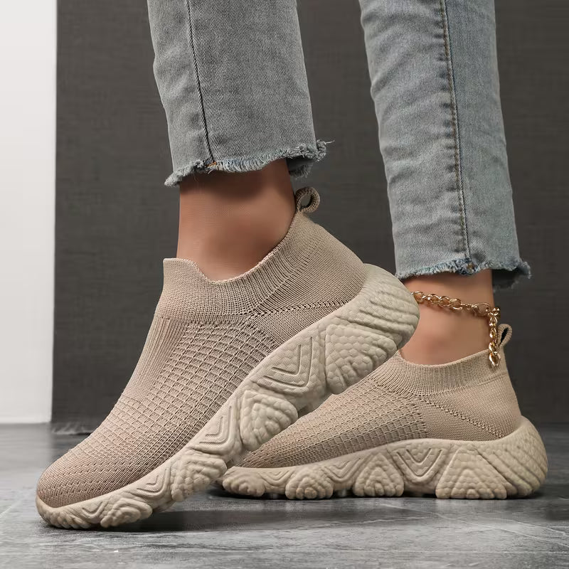 Sneakersy Damskie Wsuwane na Platformie